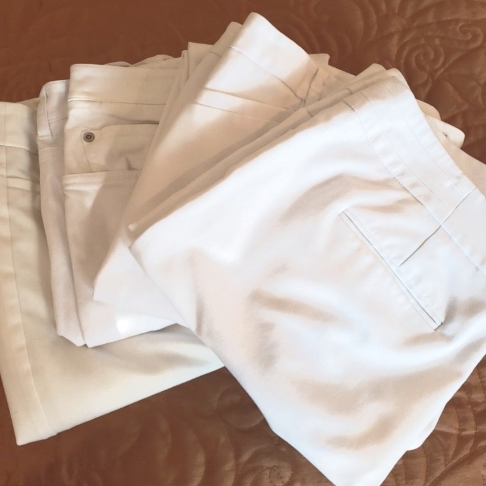 Lot of 4 (White Pants + Shorts)